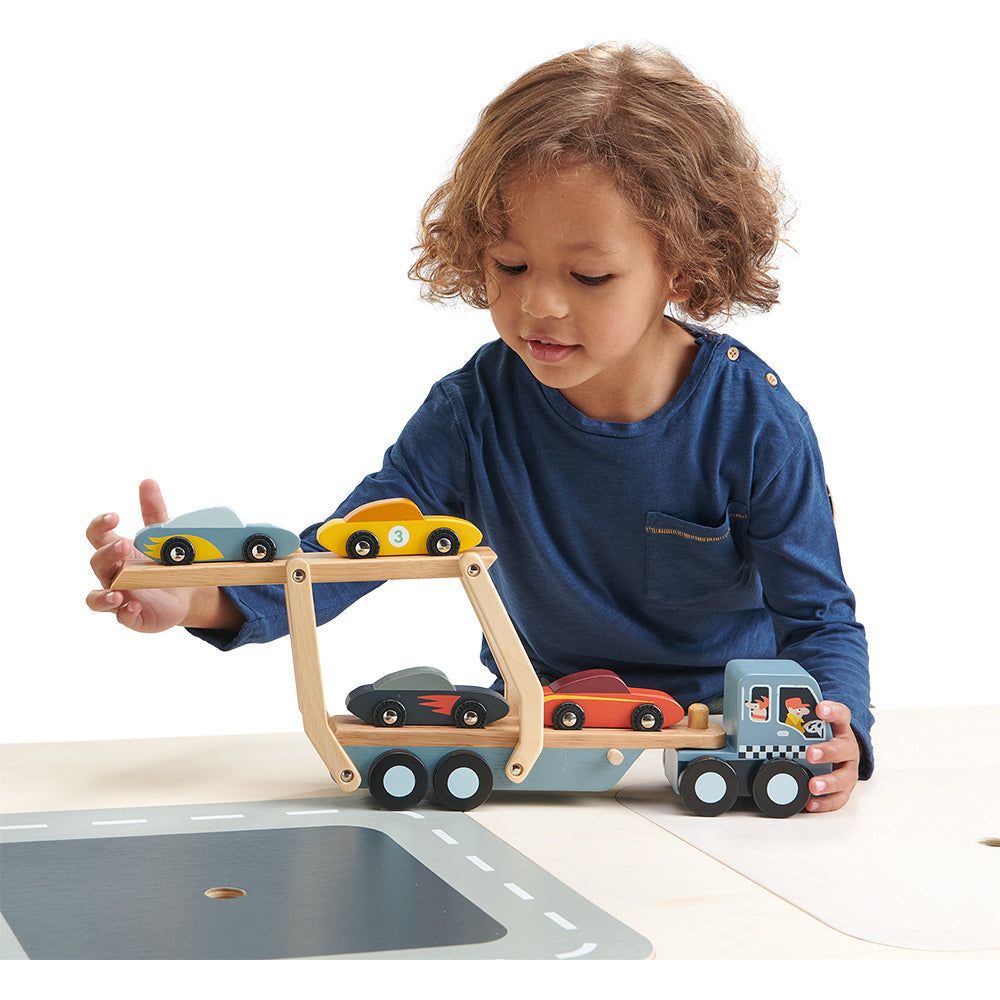 Car Transporter - The Online Toy Shop - Wooden Toy Vehicles - 2