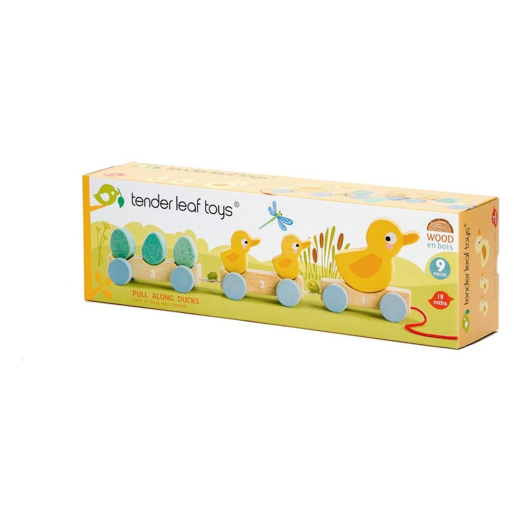 Tender Leaf Pull Along Ducks Wooden Toy box