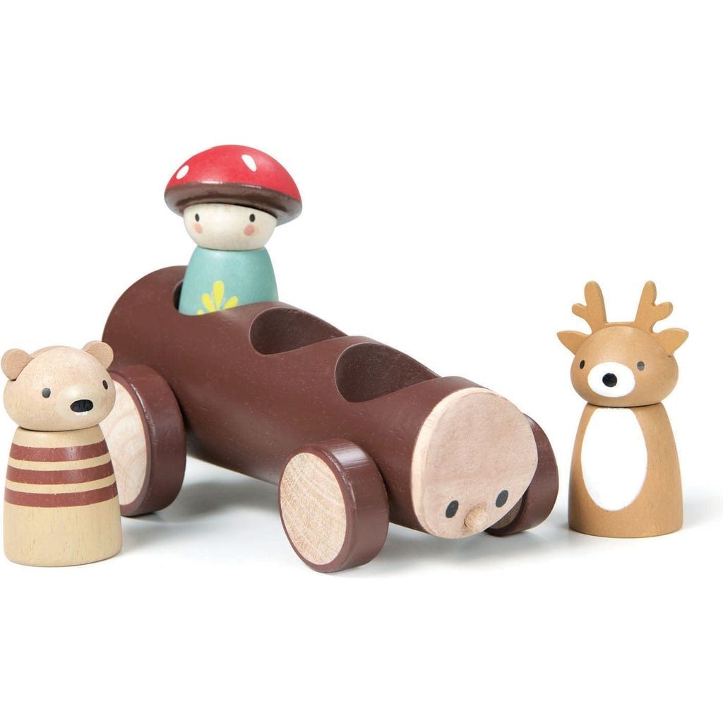 Tender Leaf Timber Taxi Wooden Toy front right
