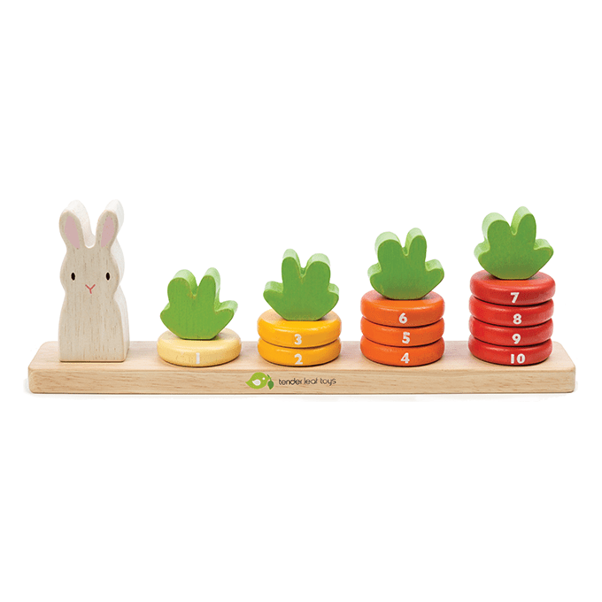 Tender Leaf Counting Carrots Wooden Counting Game
