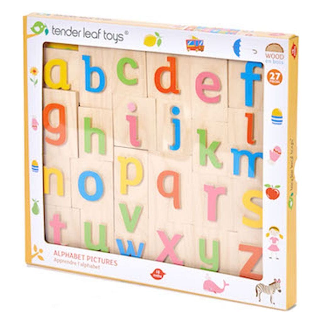 Tender Leaf Alphabet Pictures Wooden Toy in box