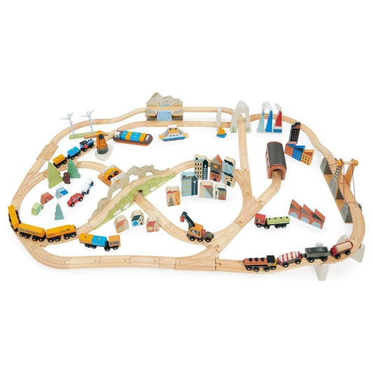 Mountain View Train Set - The Online Toy Shop - Wooden Train Sets - 1