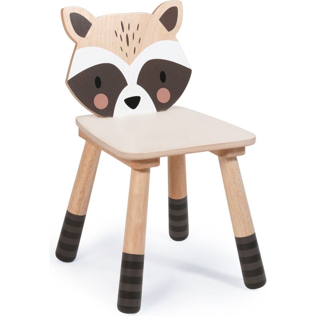 Tender Leaf Forest Racoon Wooden Kids Chair