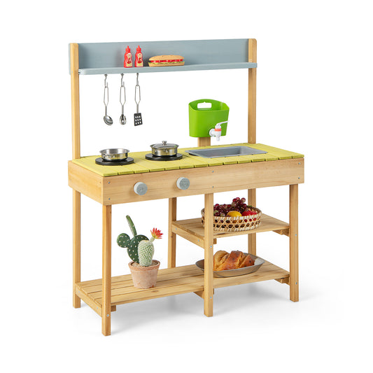 Outdoor Mud Kitchen Set with Removable Water Box