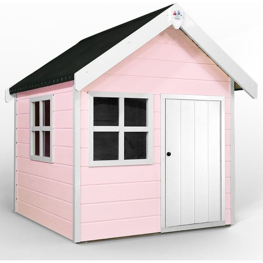 Little Rascals Tinkerbell Wooden Playhouse in flamingo pink