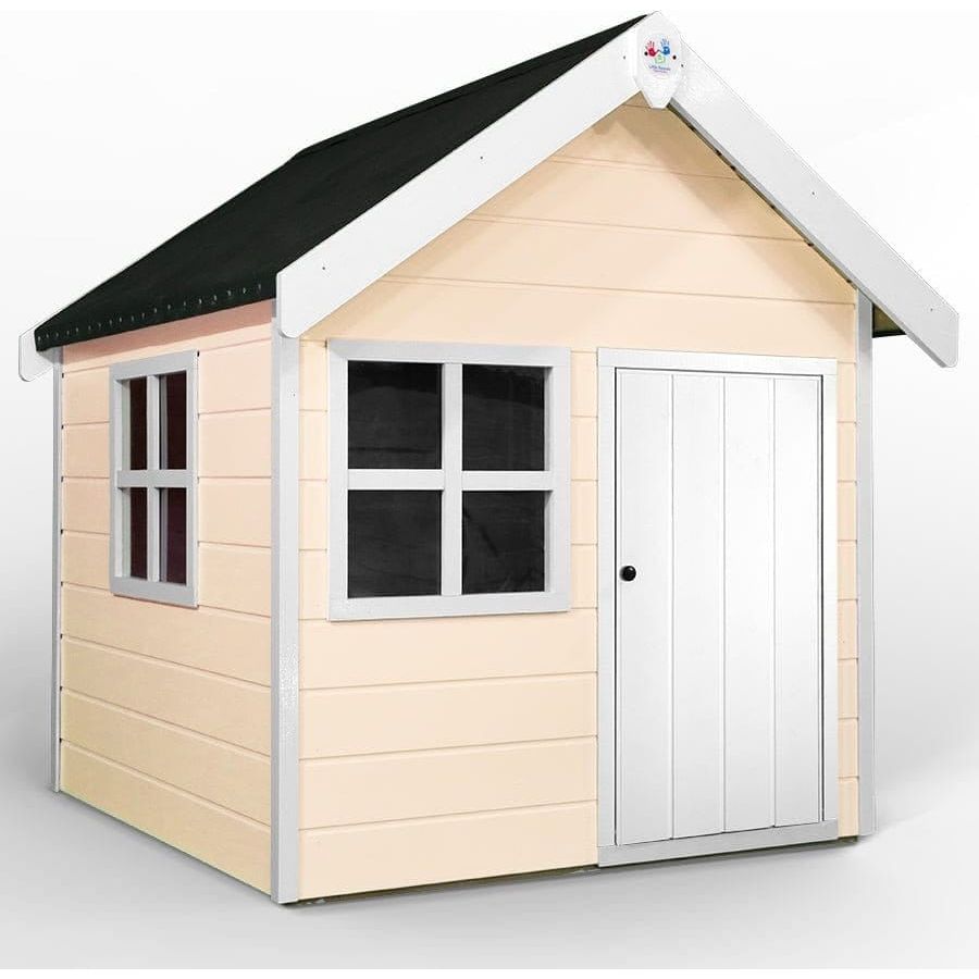 Little Rascals Tinkerbell Wooden Playhouse in oyster white