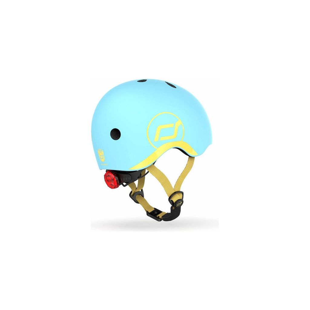 Scoot and Ride Helmet XXS - S - Blueberry side with LED light