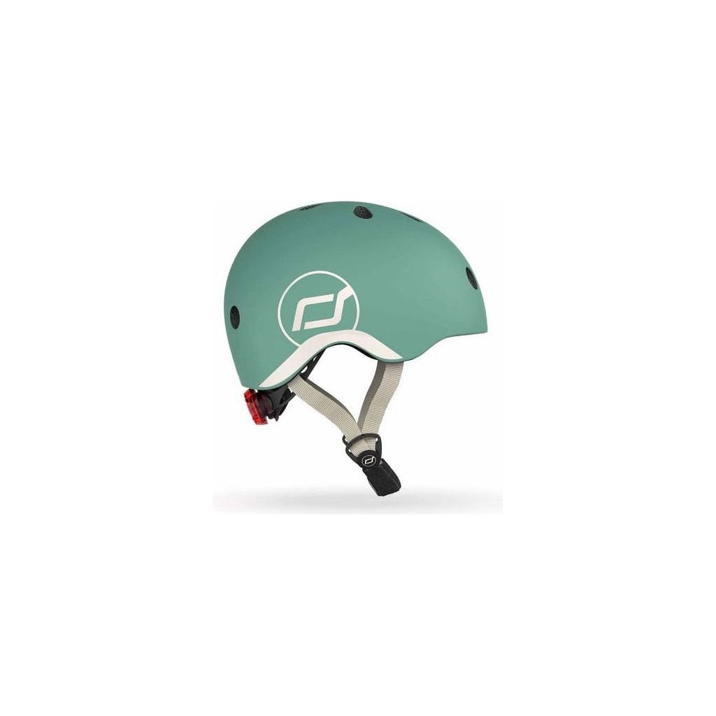 Scoot and Ride Helmet - XXS - S - Forest side with logo and m,agnetic strap