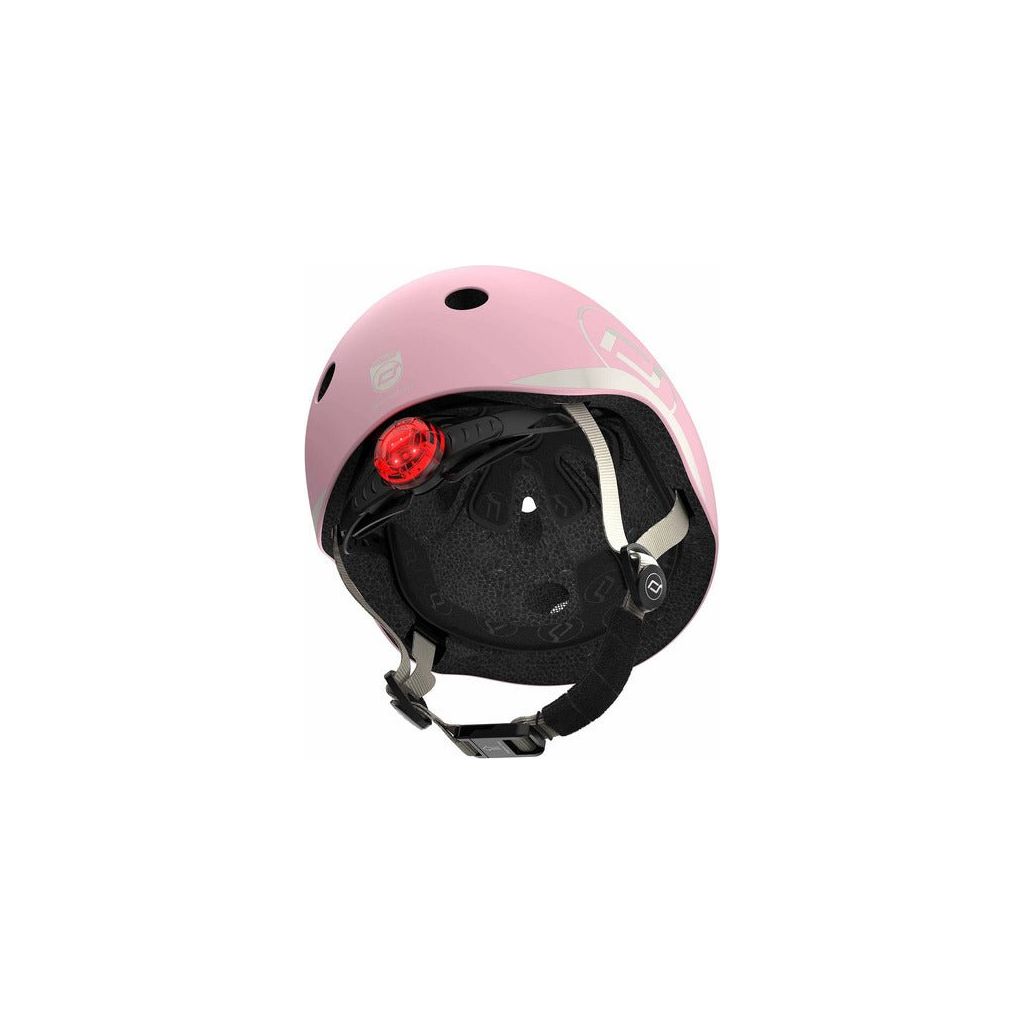Scoot and Ride Helmet Rose XXS -S inside with LED light