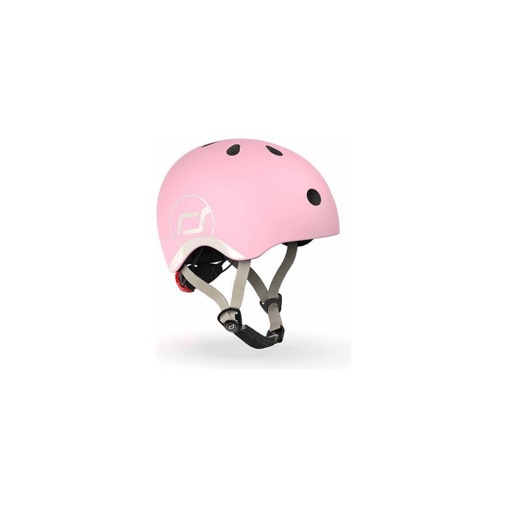 Scoot and Ride Helmet Rose XXS -S side with logo