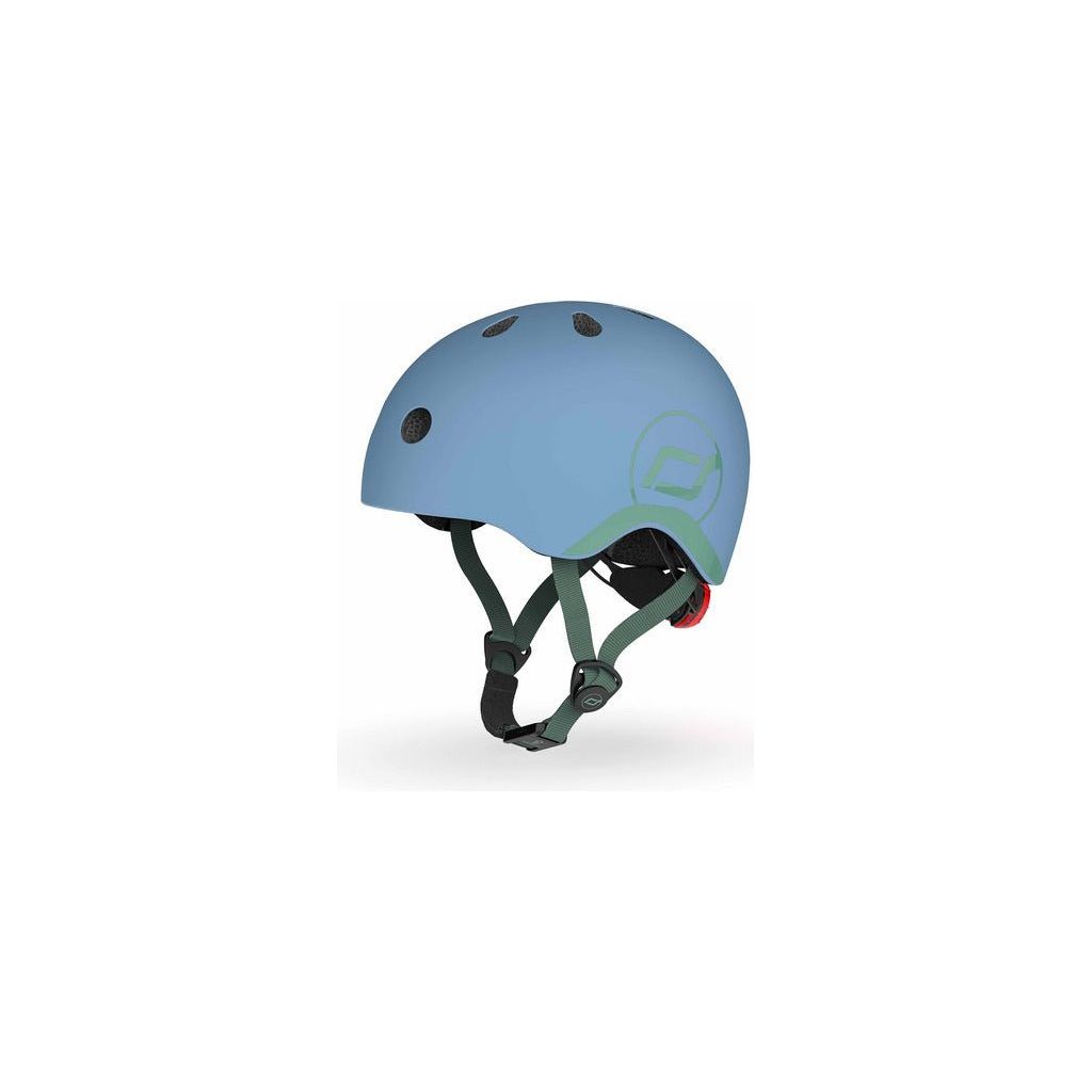 Scoot and Ride Helmet - Steel - XXS- S front angle