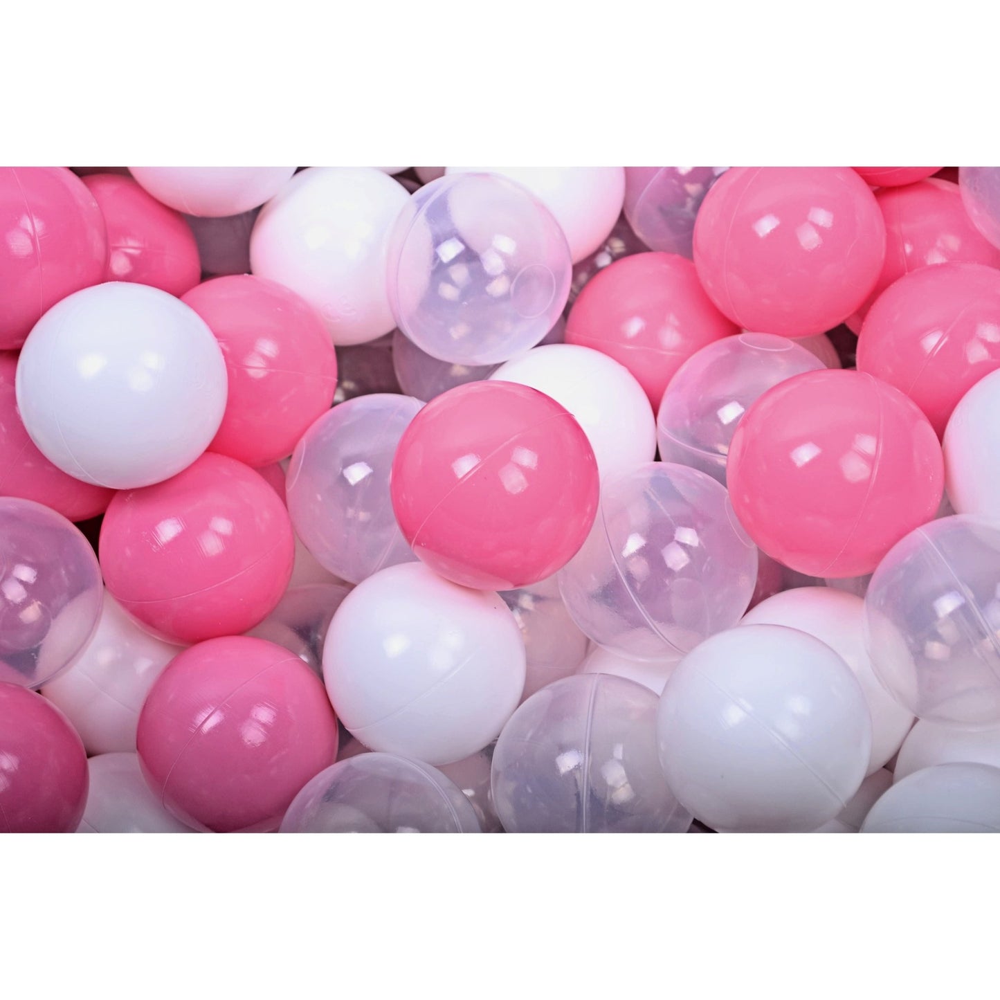 Fluffy Pink Boucle Round Foam Ball Pit - Select Your Own Balls