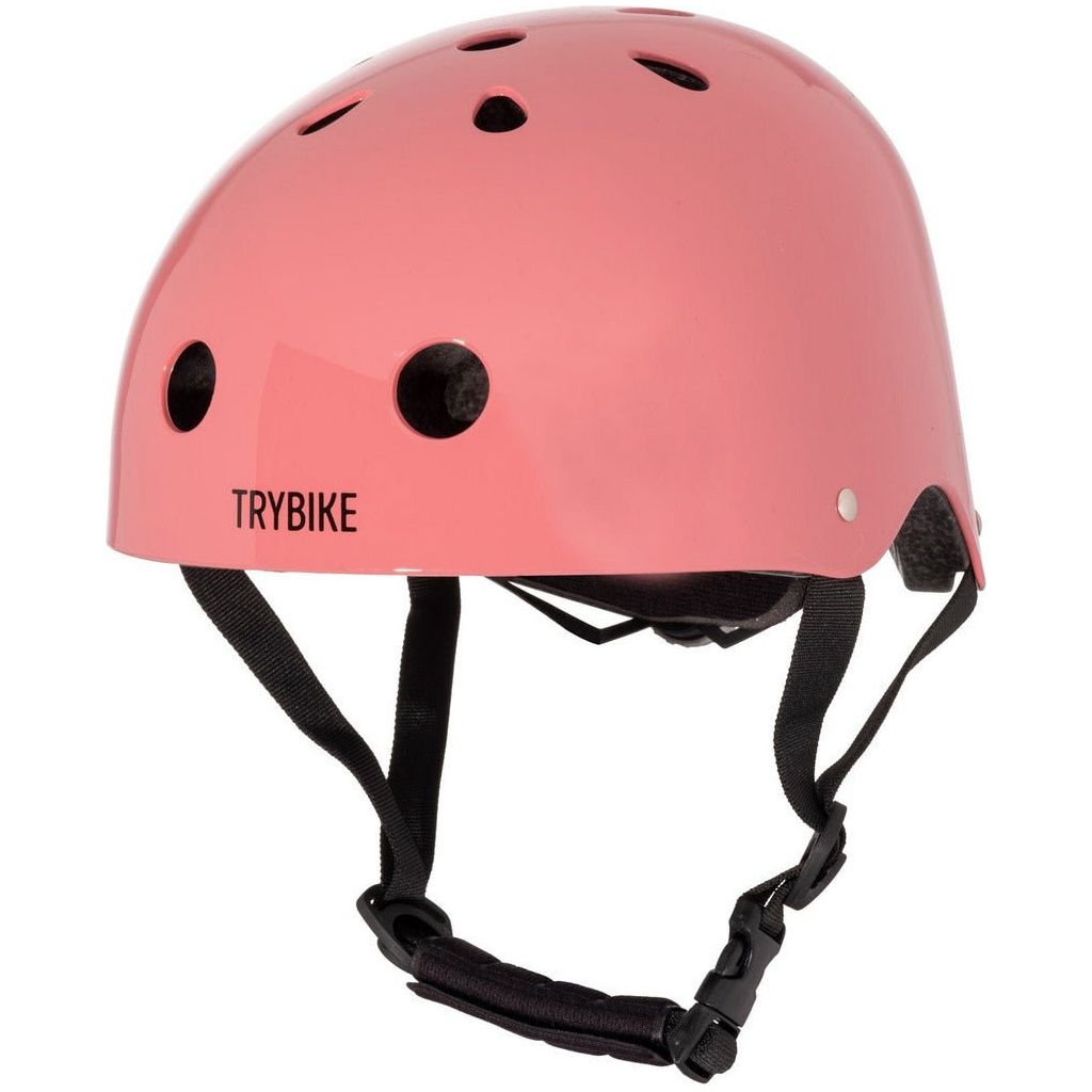 TryBike Bundle - Vintage Pink 2-in-1 Trike/Bike, Helmet and Basket helmet close up