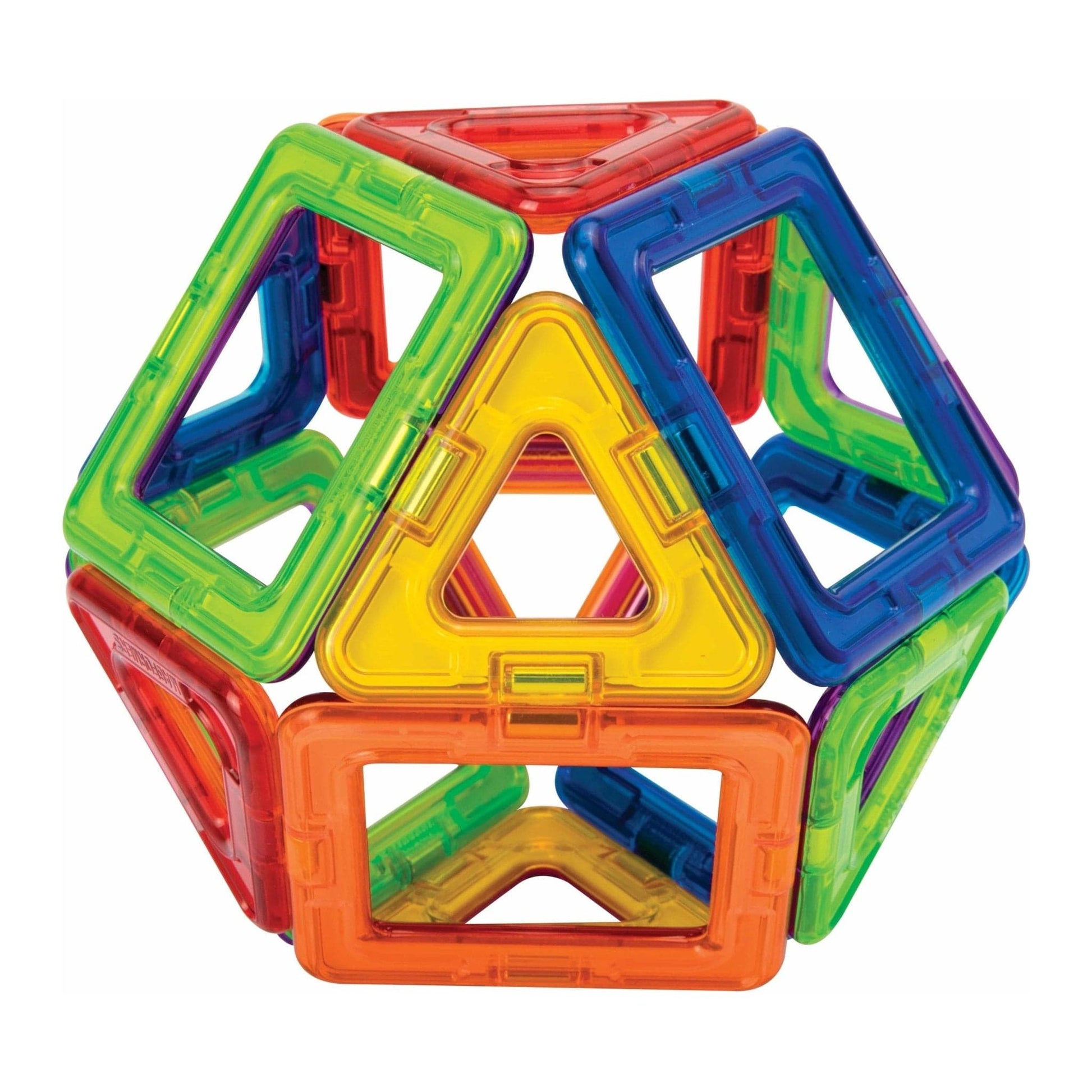 close up of cuboctahedron made using Magformers Construction Toys Basic 42 Piece Set + Storage Box