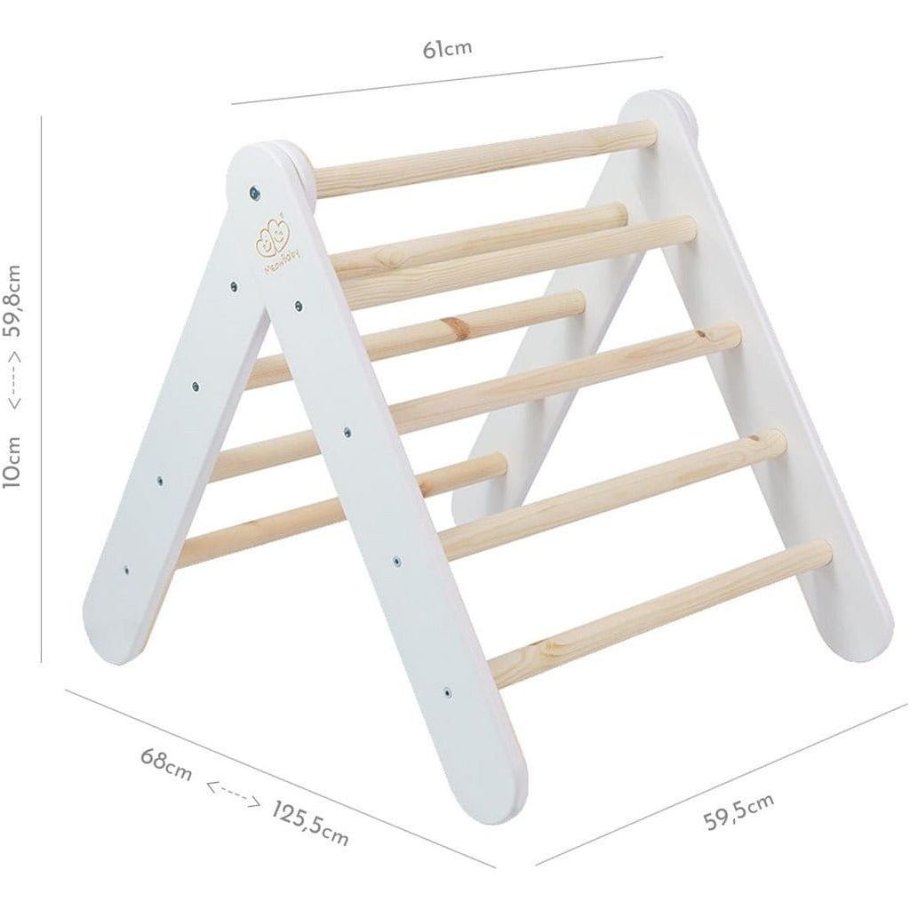 wooden triangle climbing frame