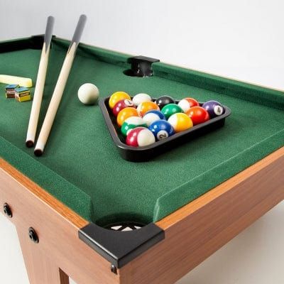close up of triangle and balls from Gamesson 3Ft Lth Mini Pool Table