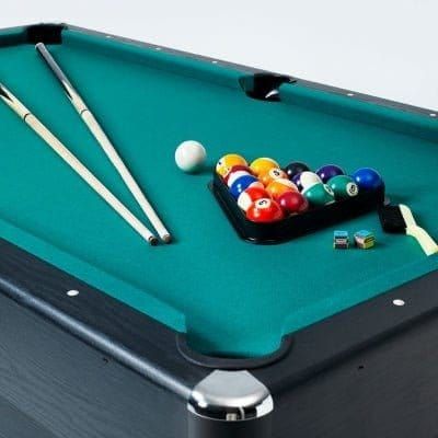 close up of corner pocket and balls from Gamesson 7Ft Harvard Pool Table