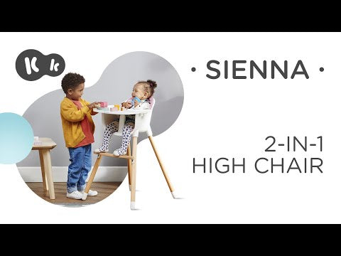 video of Kinderkraft Sienna High Chair - Grey