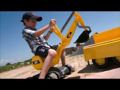 video of Rolly Toys Caterpillar Mobile 360 Degree Excavator