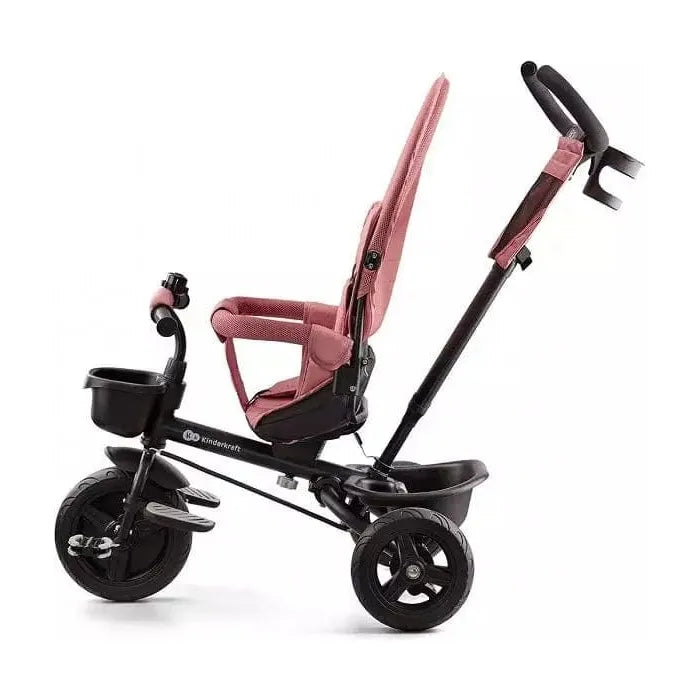 Kinderkraft Aveo Tricycle - Pink with canopy down