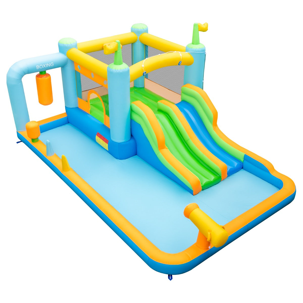 Inflatable Bouncy Castle & Water Park with Dual Slides