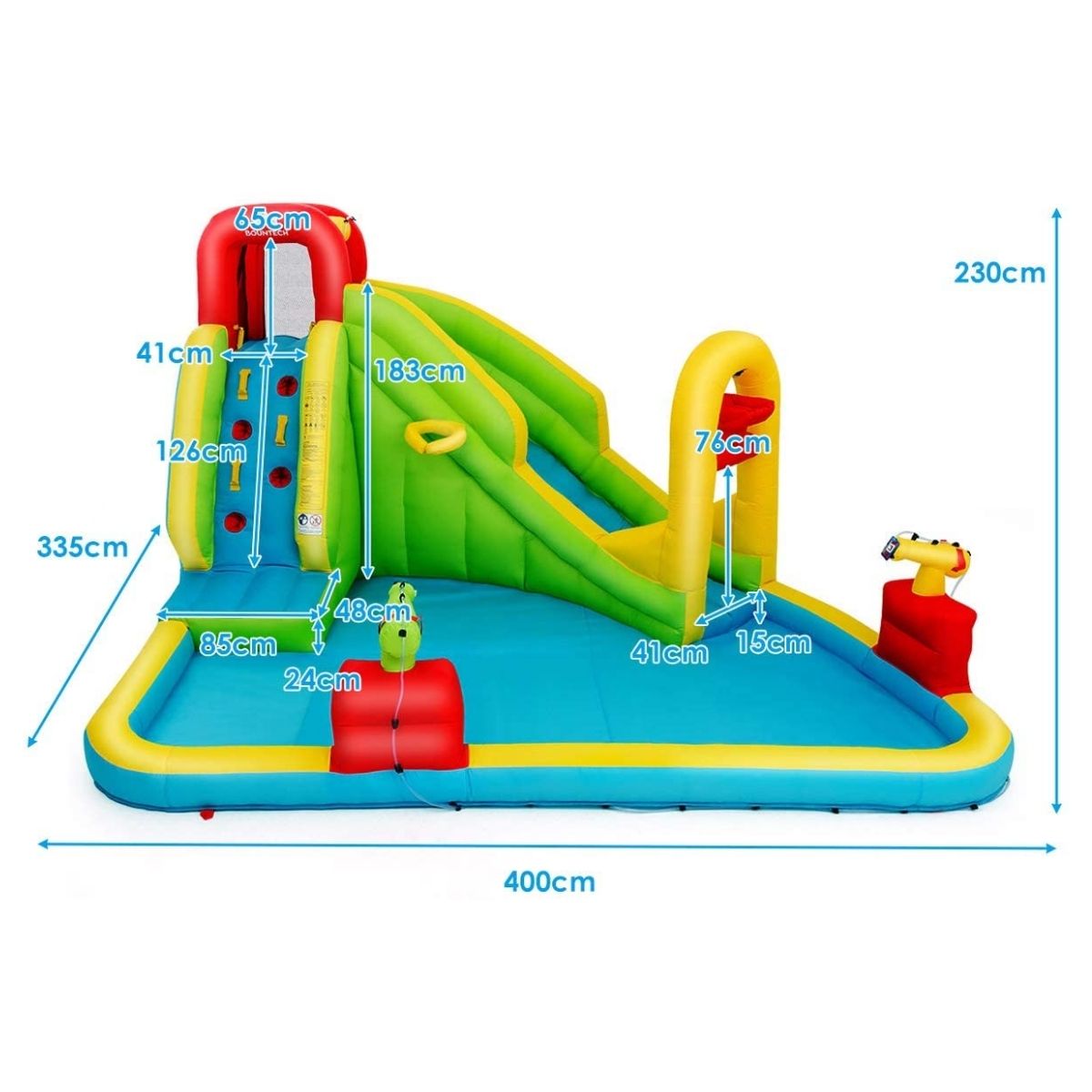 Inflatable Bouncy Castle with Water Slide and Pool Area for Kids