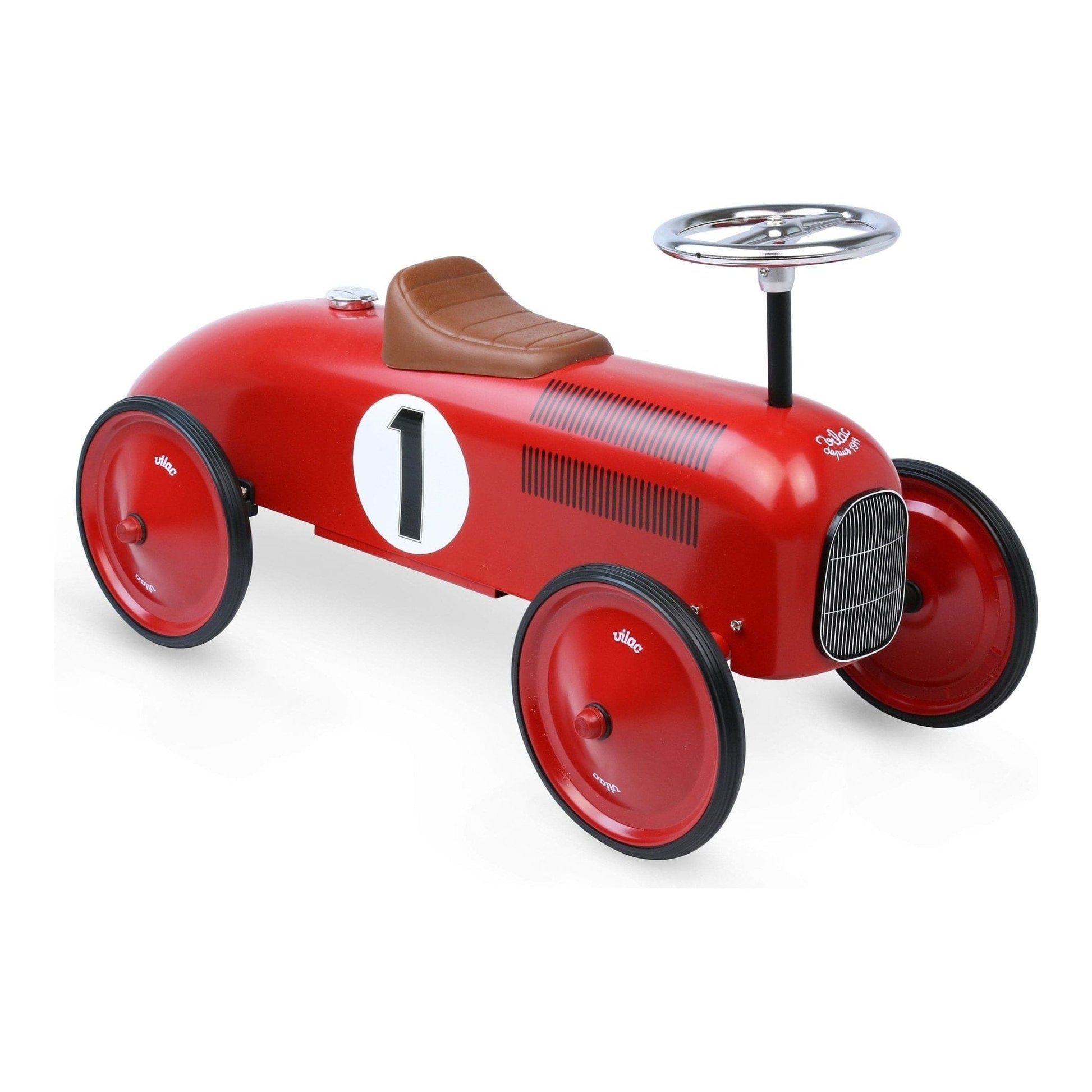Vilac Classic Ride-On Racing Car - 18m+ - Red