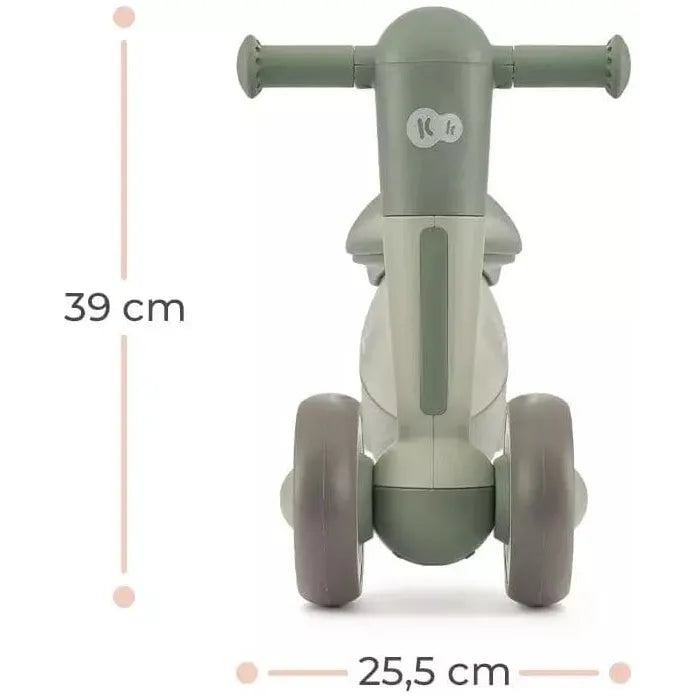 Green Kinderkraft Minibi Tricycle front dimensions