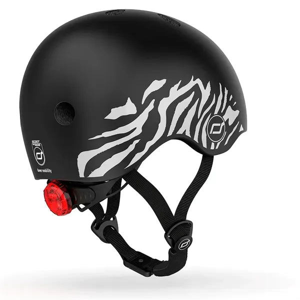Scoot and Ride Helmet - XXS - S - Zebra with LED light