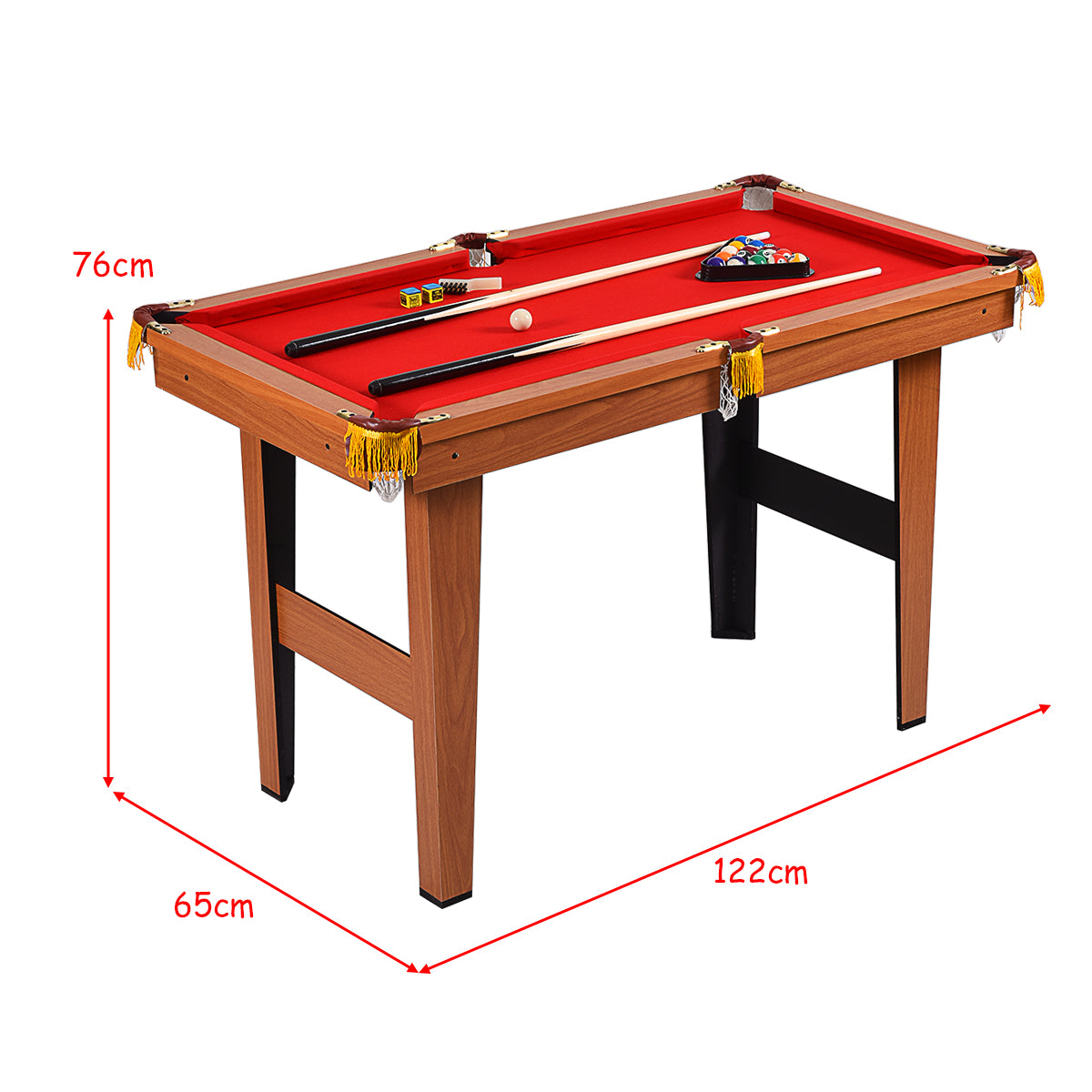 Billiards Table with Anti-collision Corner and Selected Red Velvet Cloth