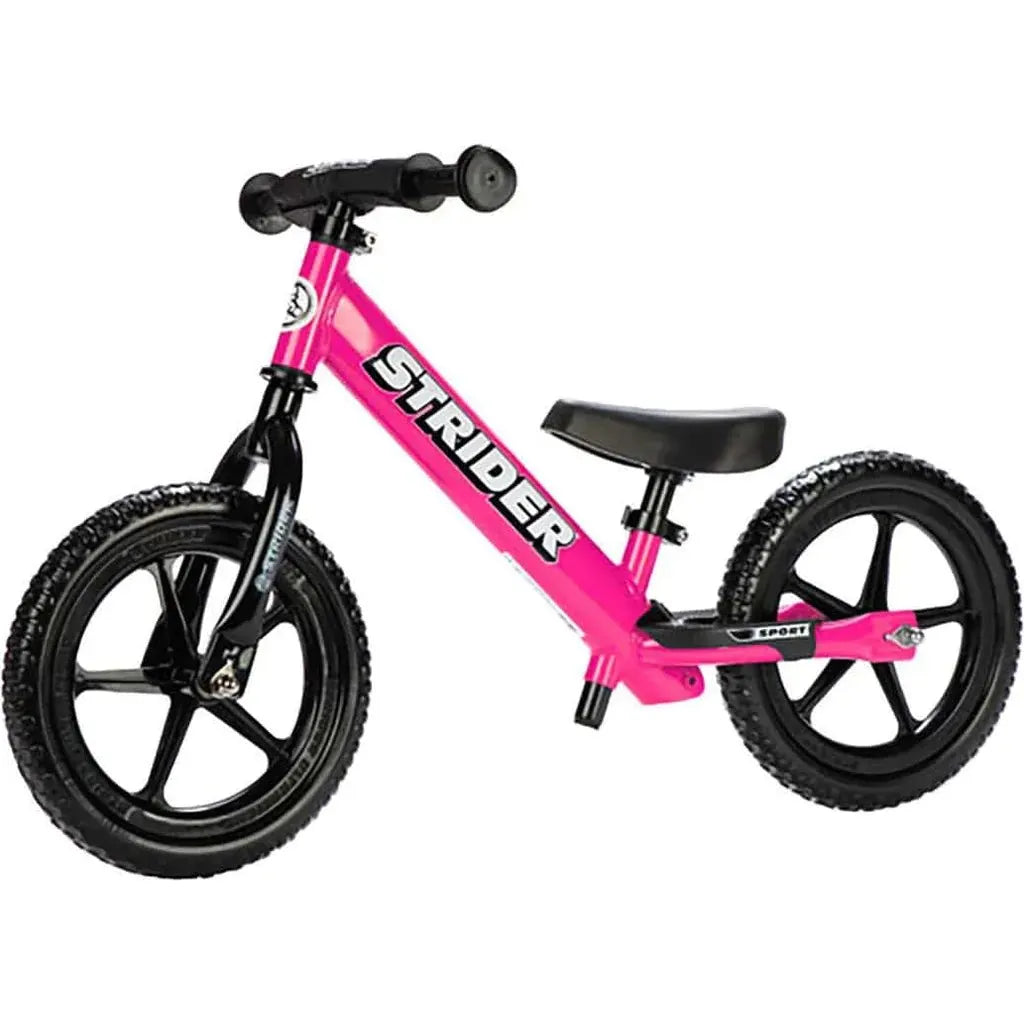Strider Sport 12 inch Balance Bike - Pink front left