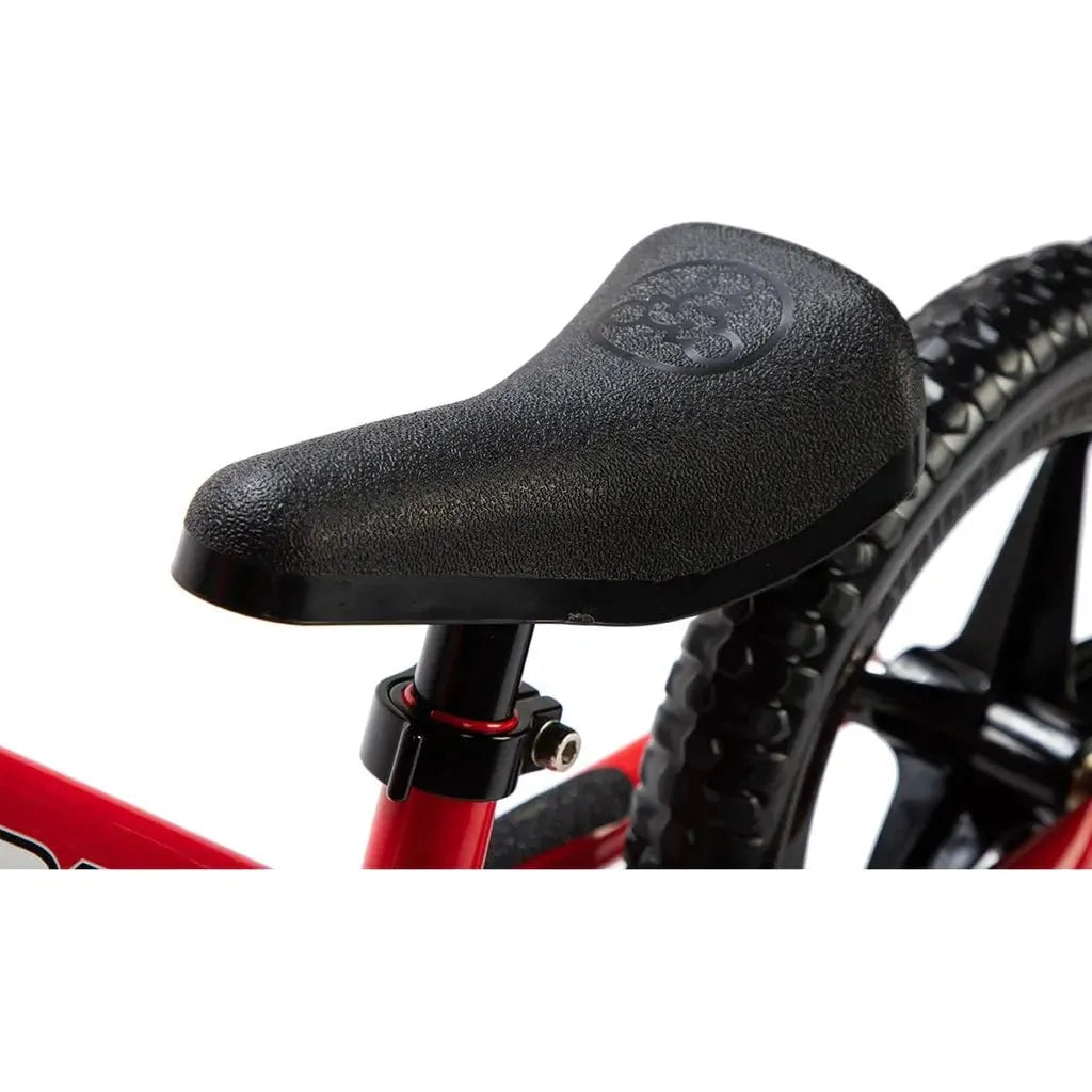 Strider Classic 12 inch Balance Bike - Red seat close up
