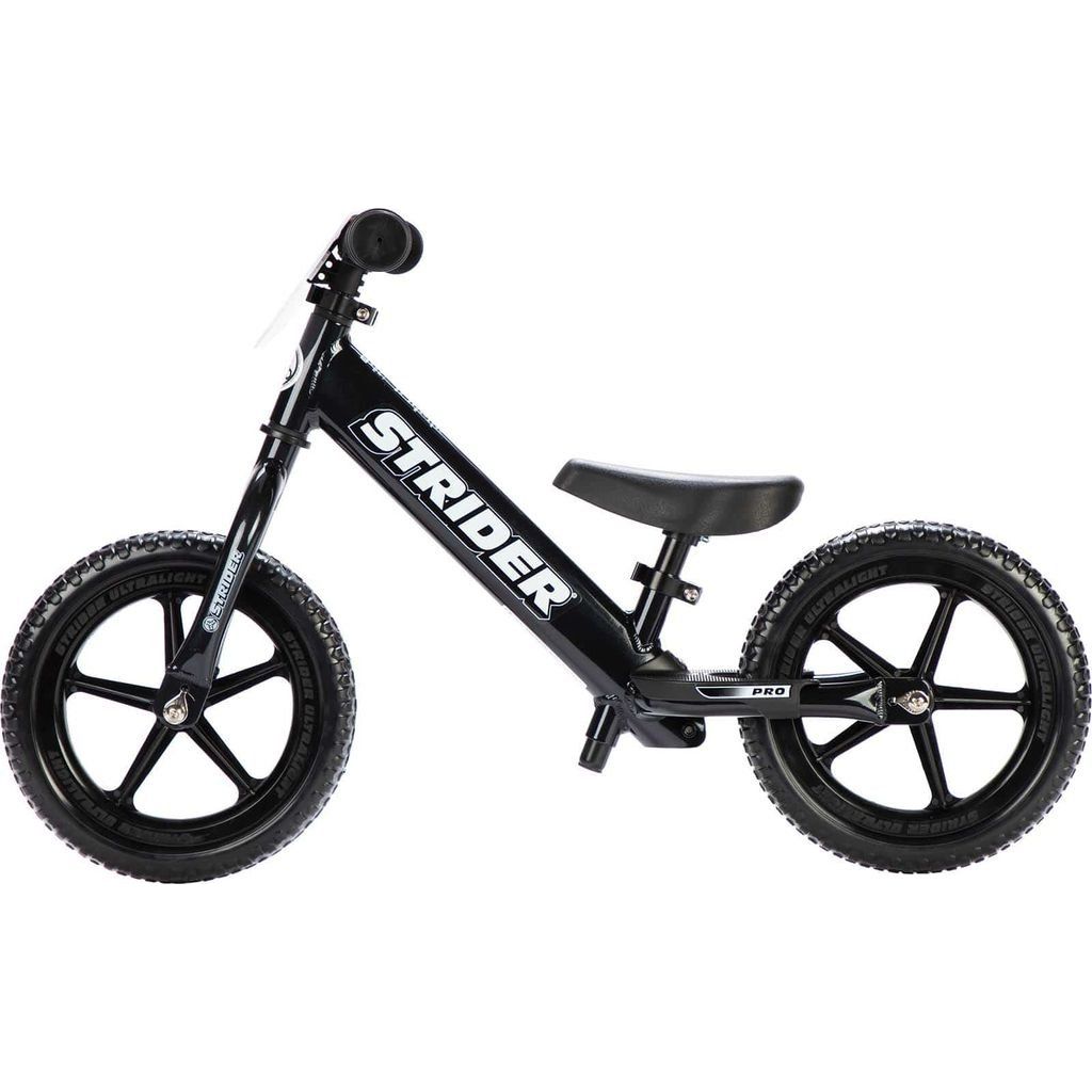 Strider Pro 12 inch Balance Bike - Black left side