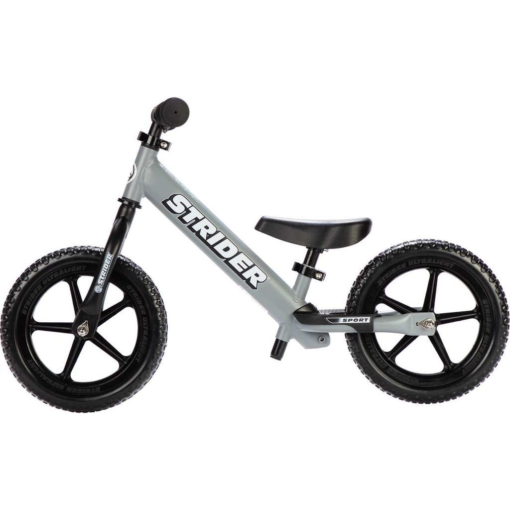 Strider Sport 12 inch Balance Bike - Matte Grey left side