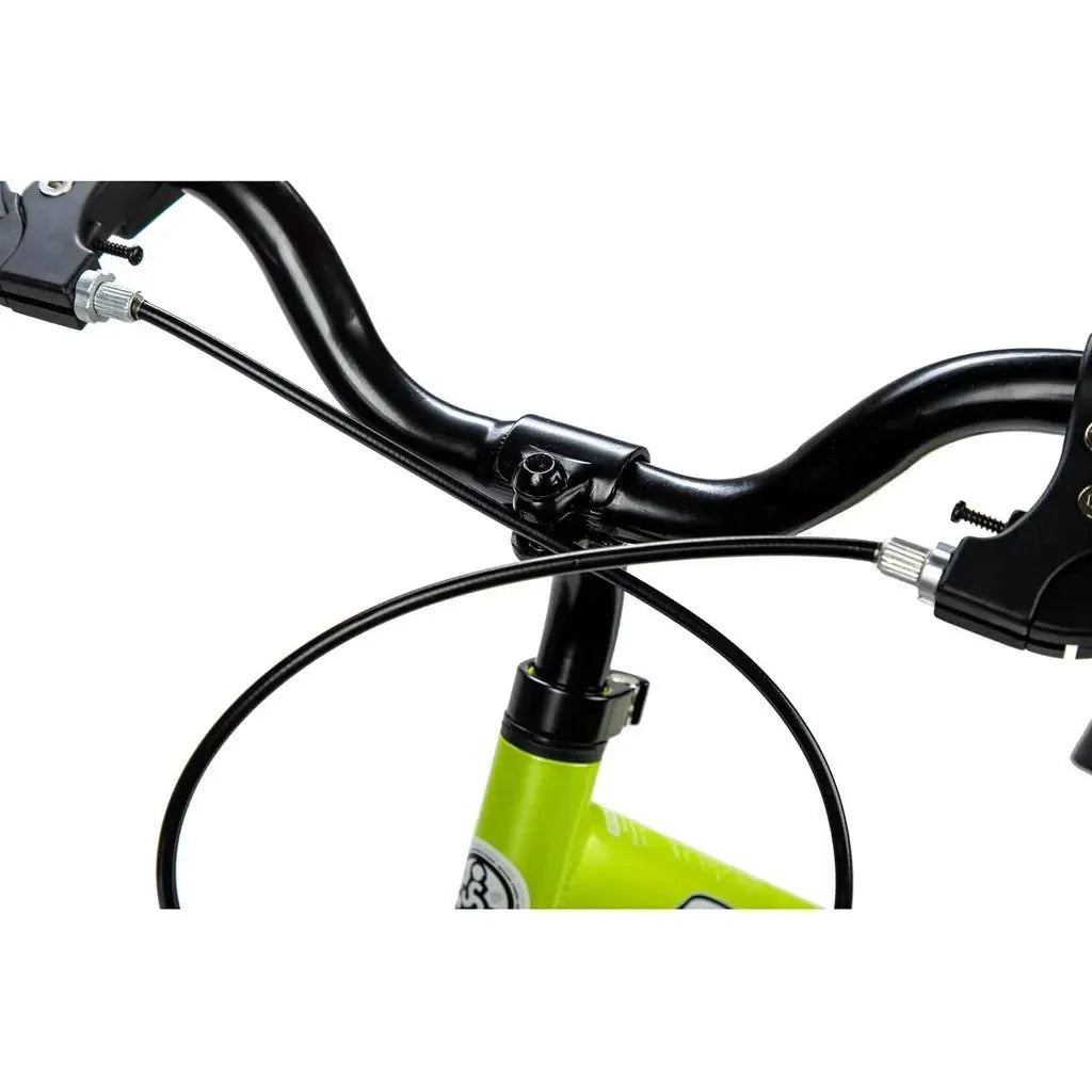 Strider 14x Balance Bike - Green handlebars close up
