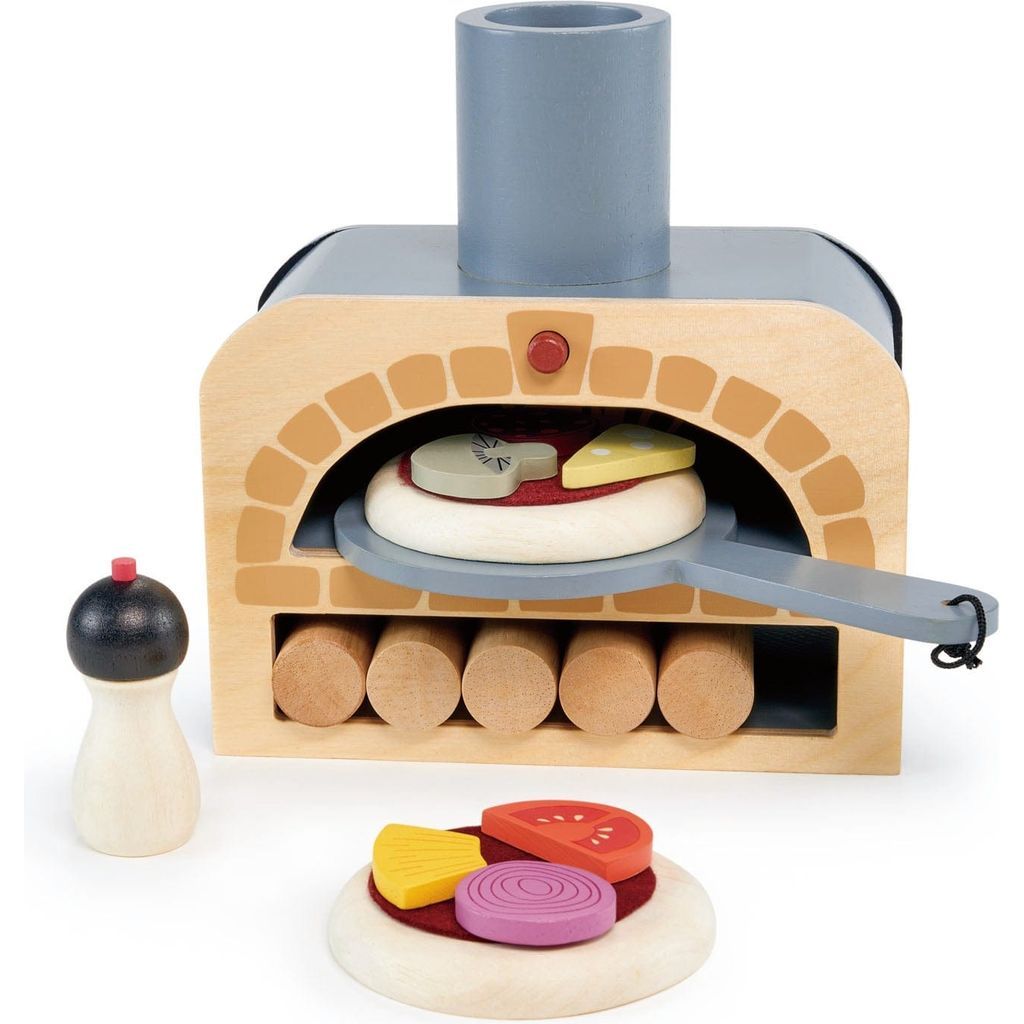 Tender Leaf Make Me a Pizza! Wooden Pizza Oven Toy front