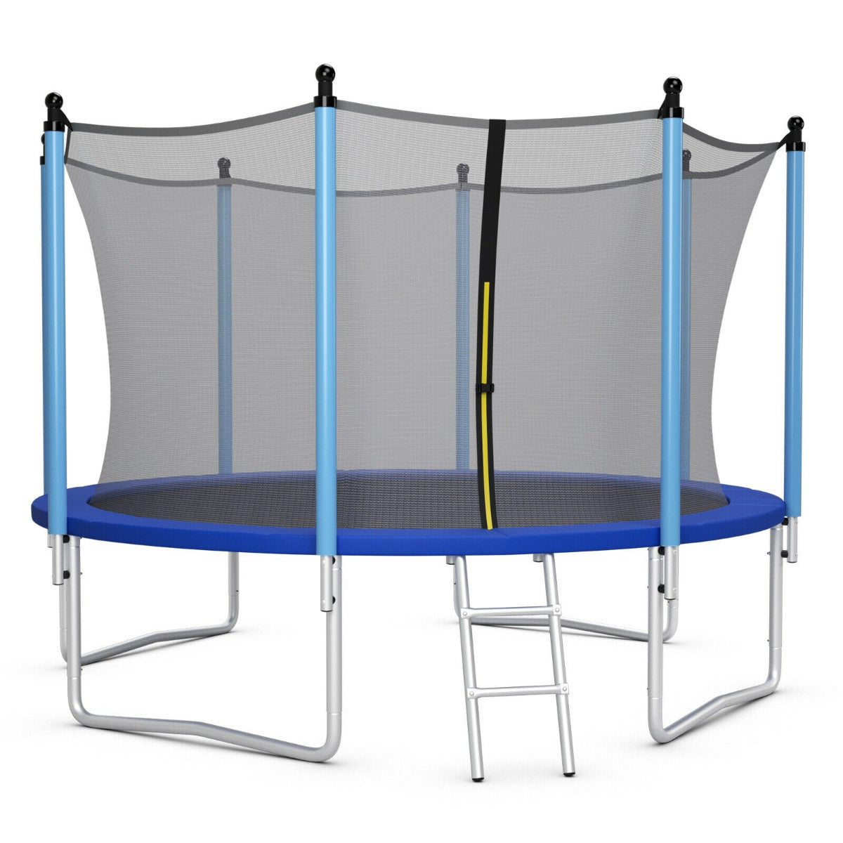 8/10/12FT Outdoor Trampoline with Enclosure Net and Ladder-12FT