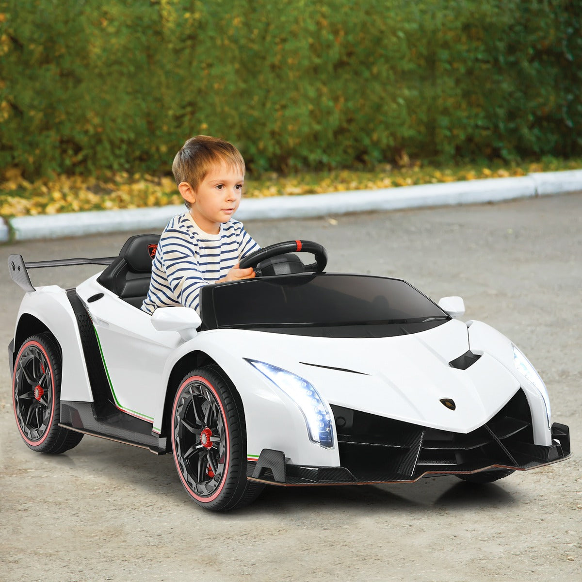 Kids Ride On Car with 2.4G Remote Control-White