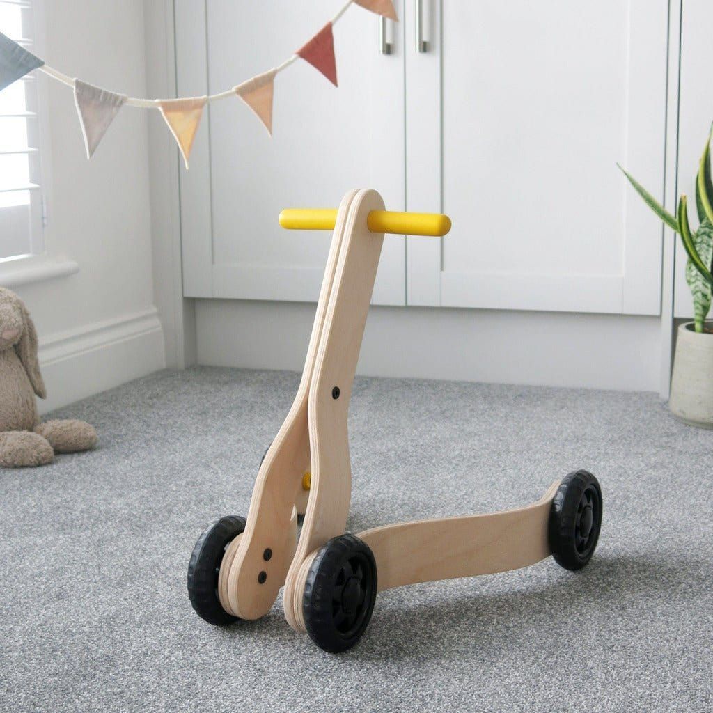Mama Toyz Wooden Walker Age 10 Months + in playroom